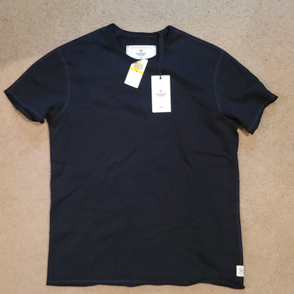 Reigning Champ raw edge tee - NEW medium navy